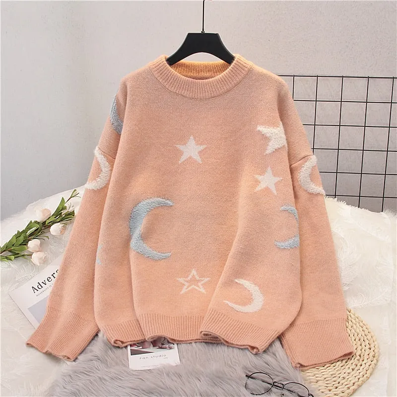 Pastel Moon & Stars Sweater