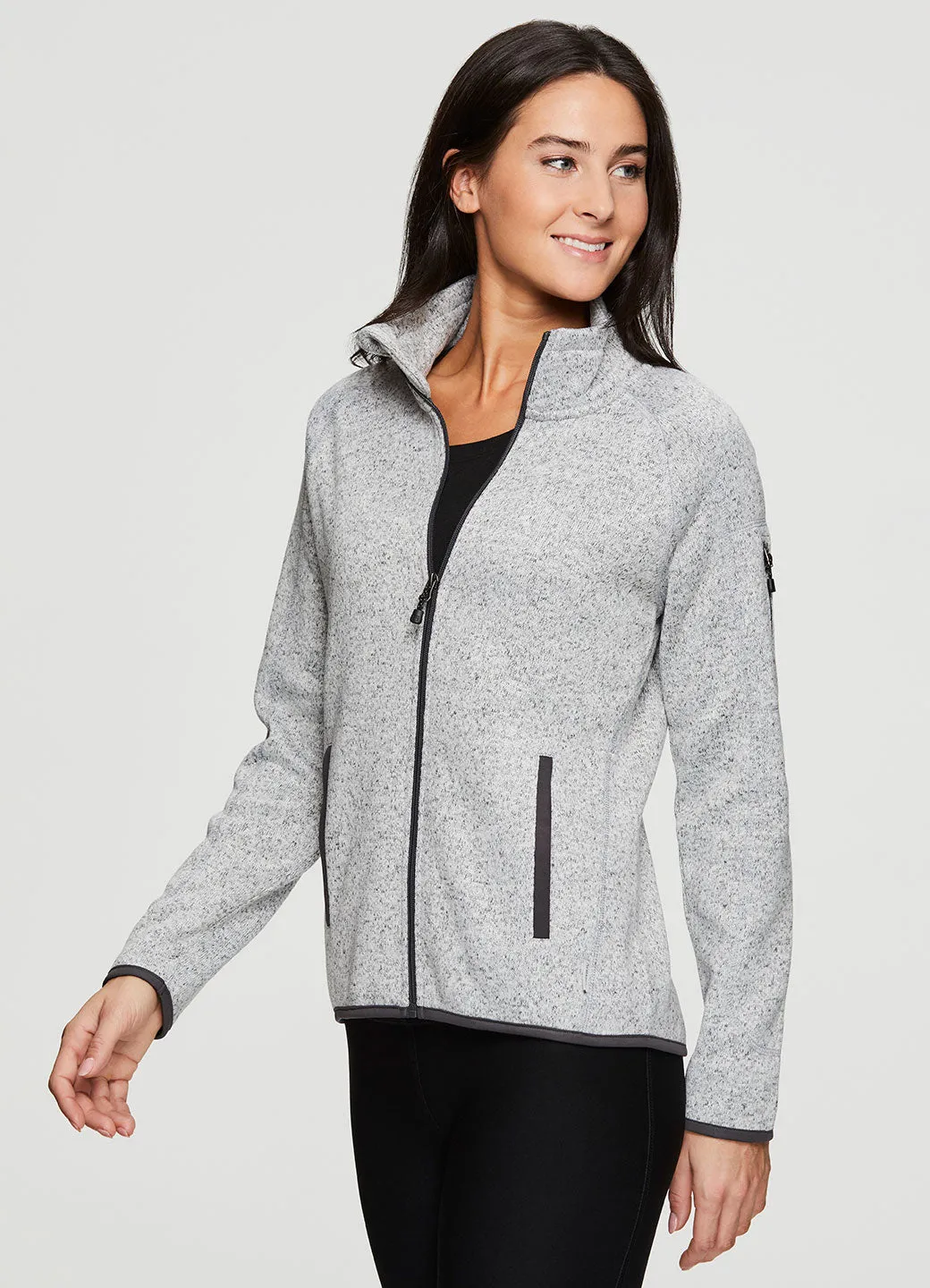 Peak Full Zip Mock Neck Jacket