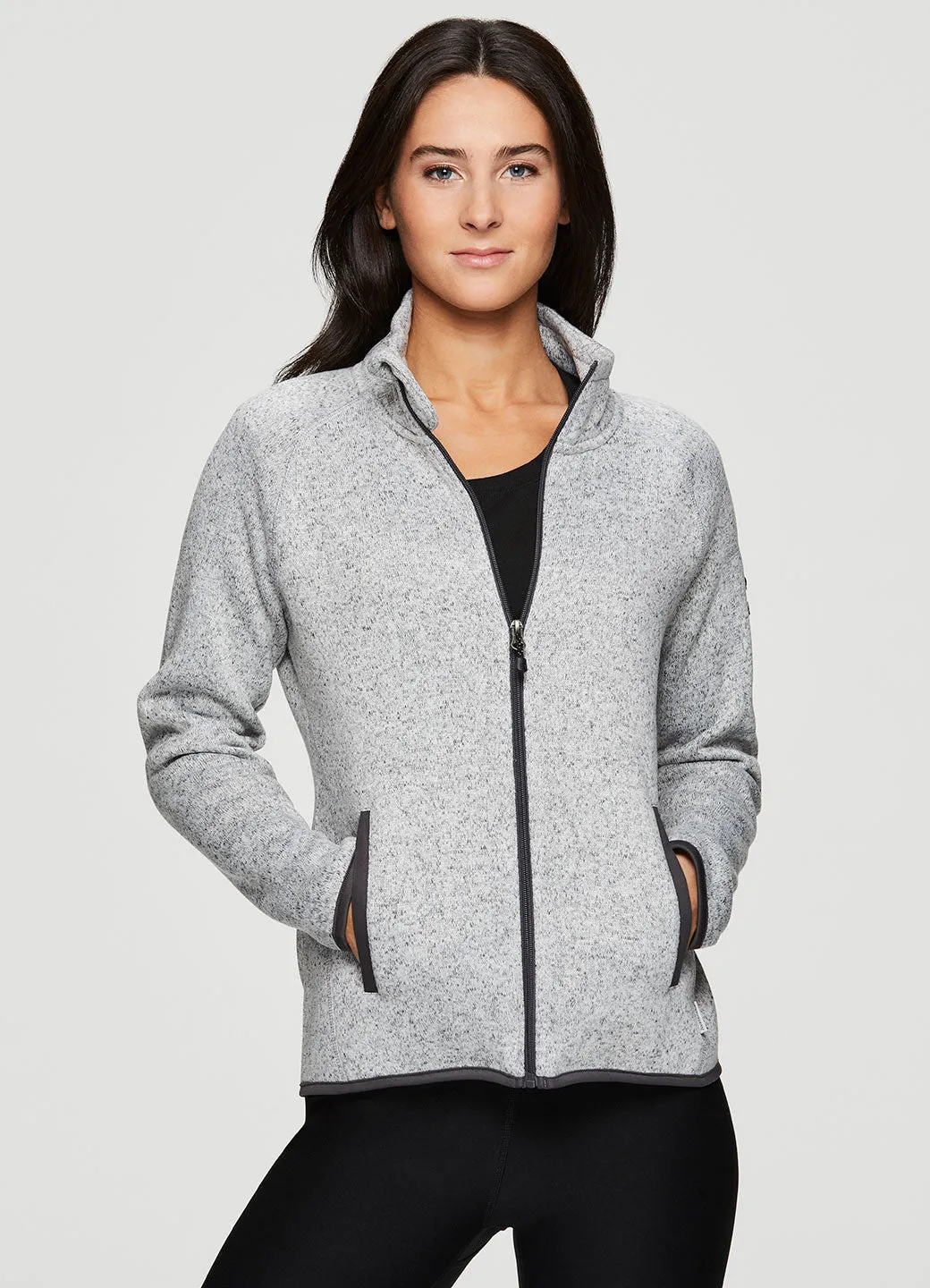 Peak Full Zip Mock Neck Jacket