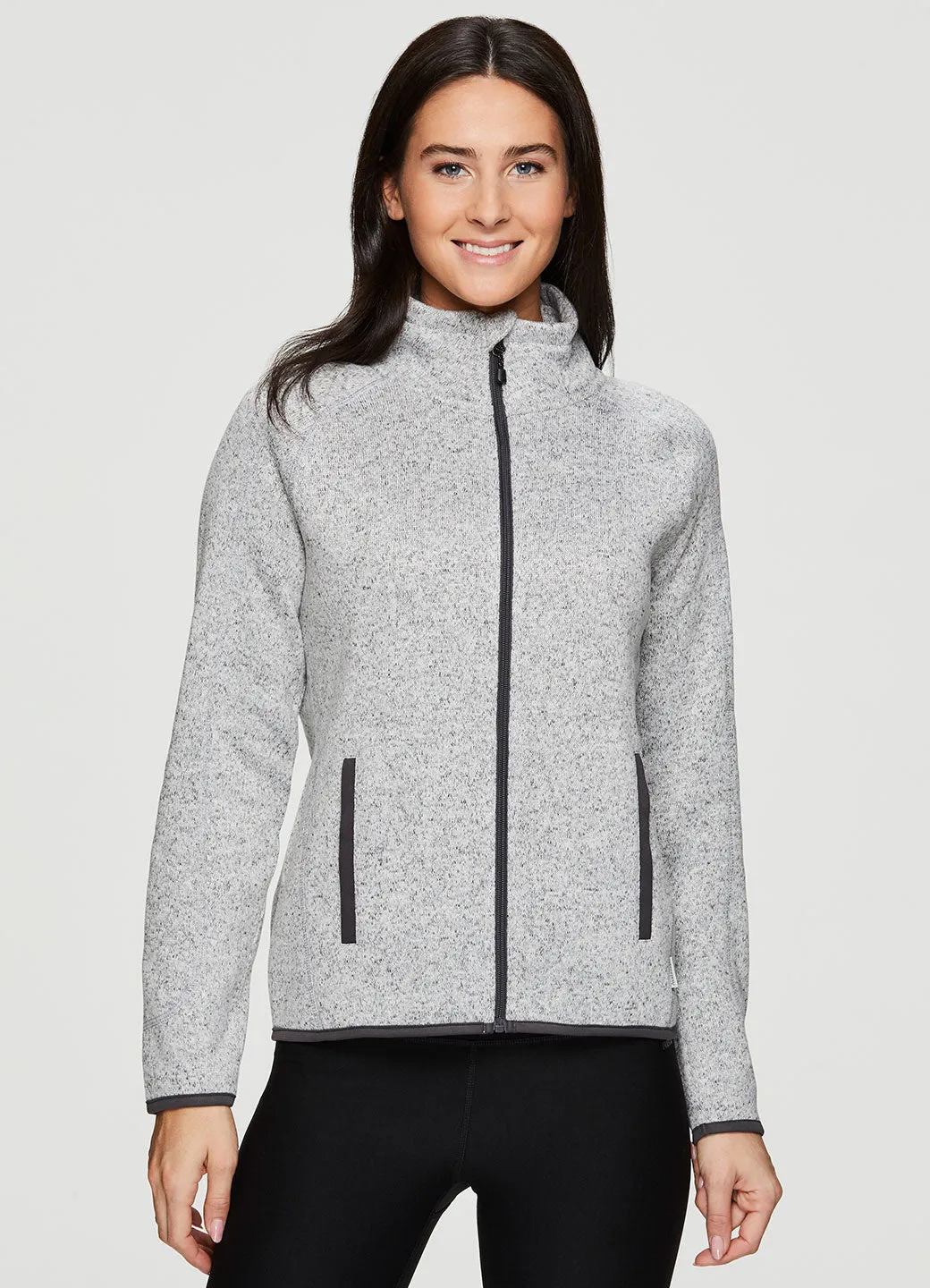 Peak Full Zip Mock Neck Jacket