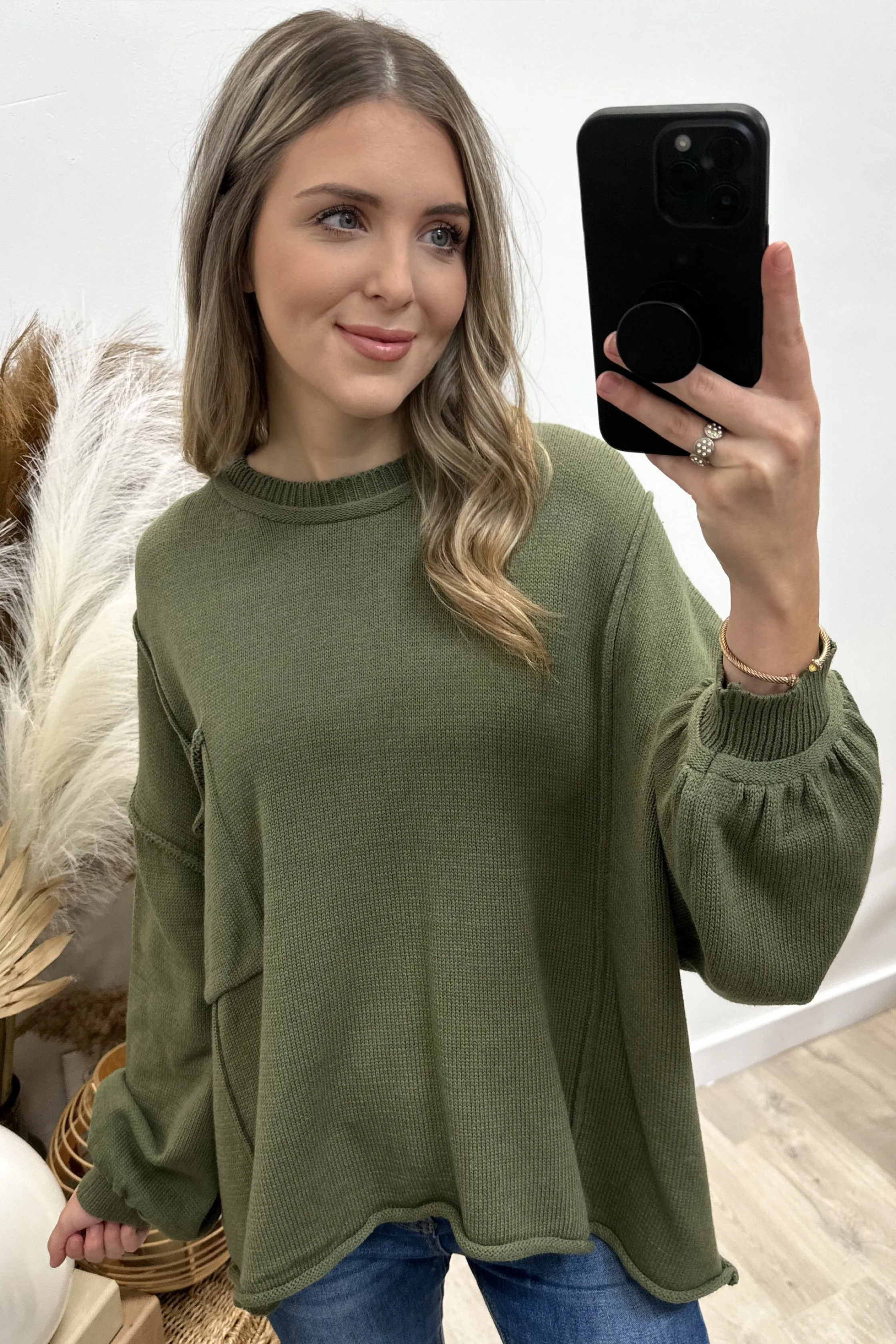 "Dream Big" Sweater (Olive)