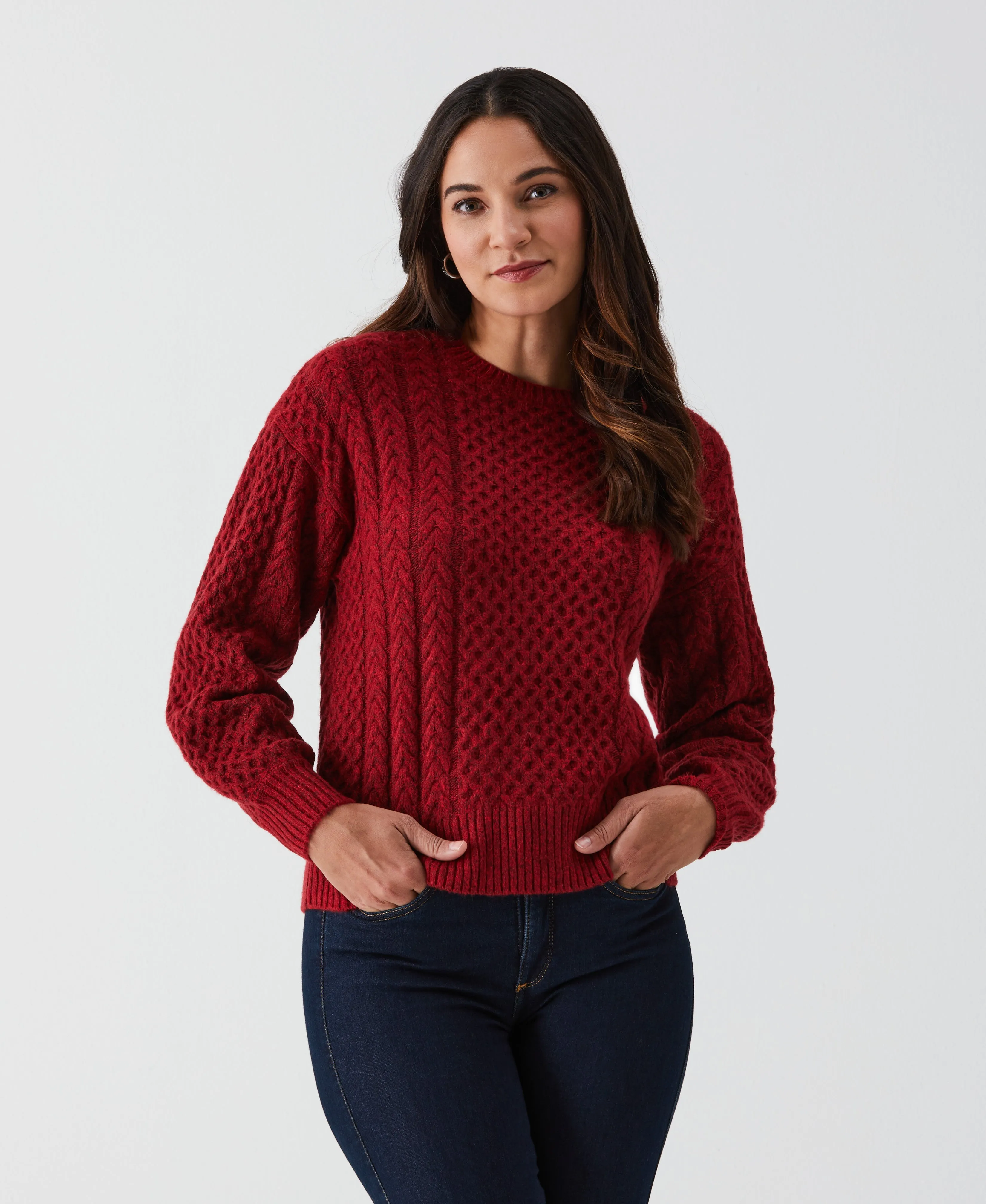 Relaxed Cable Knit Sweater