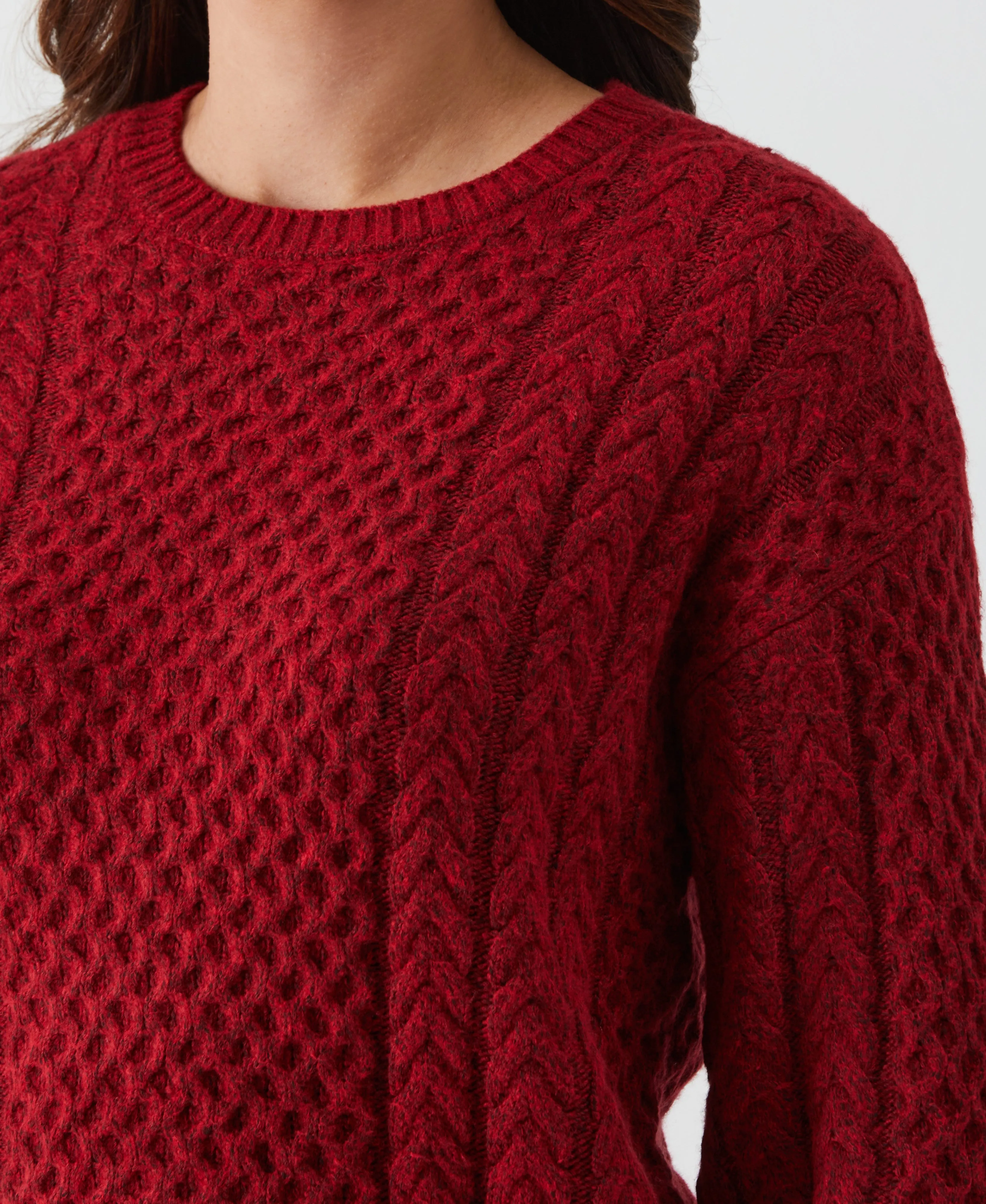 Relaxed Cable Knit Sweater