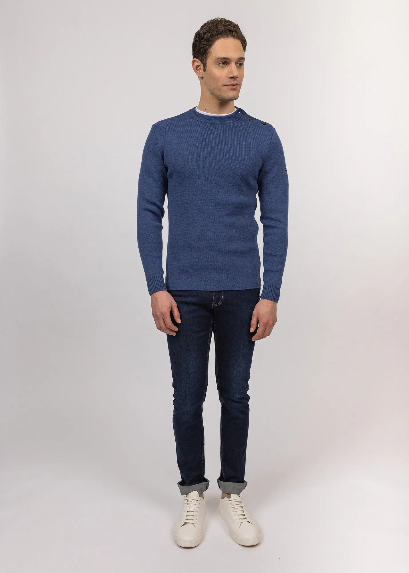 Rochefort sailor jumper - slim fit, in merino wool (JEAN)