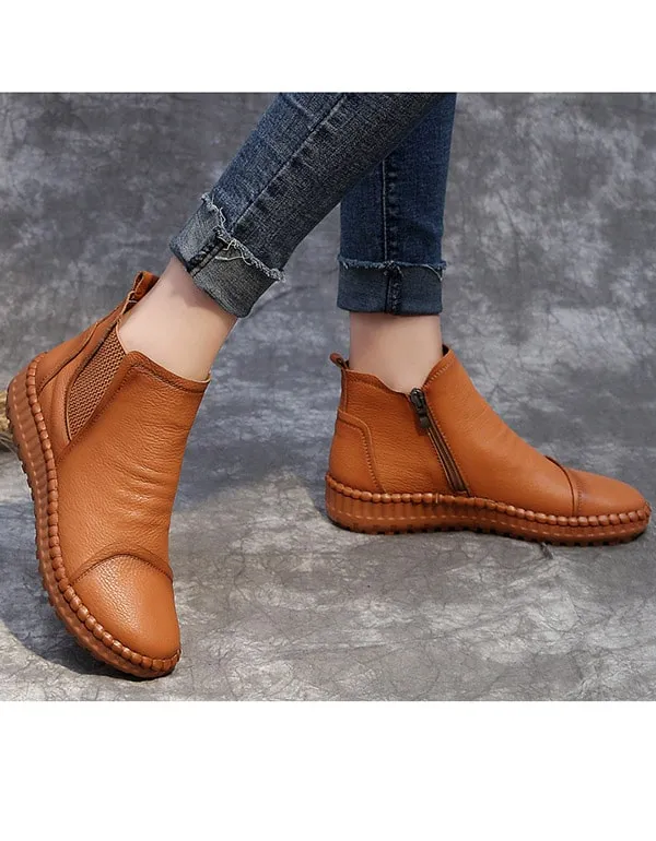 Soft Sole Comfortable Leather Retro Boots