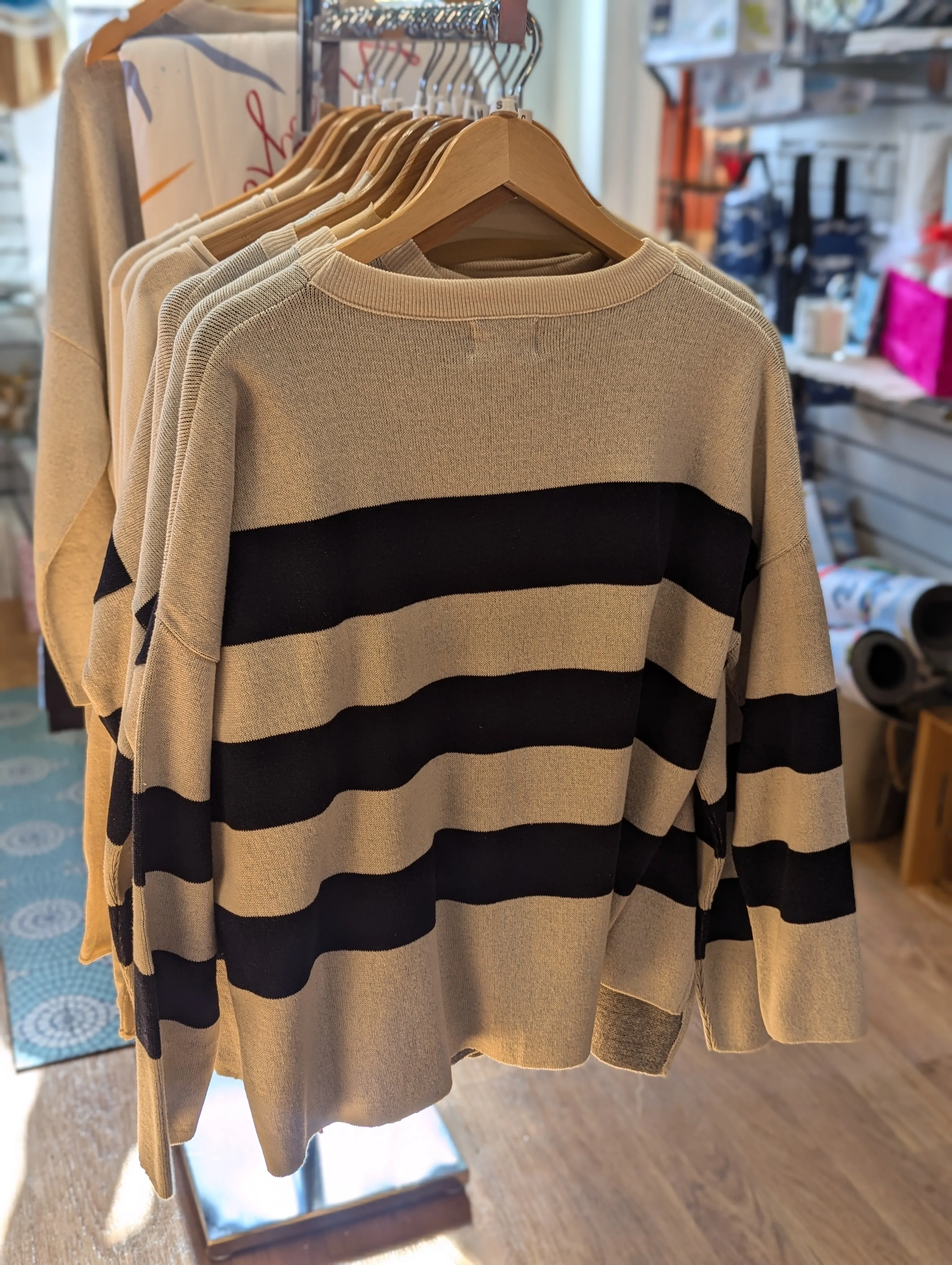 Striped Annapolis Sweater - Navy/Natural