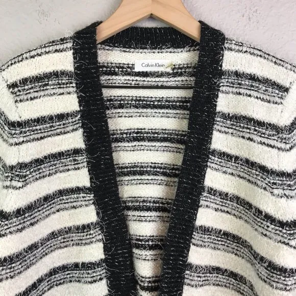 Striped Fuzzy Cardigan