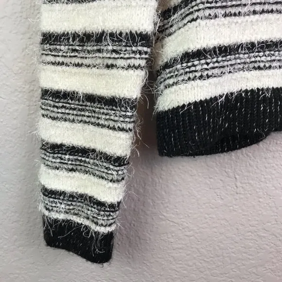 Striped Fuzzy Cardigan