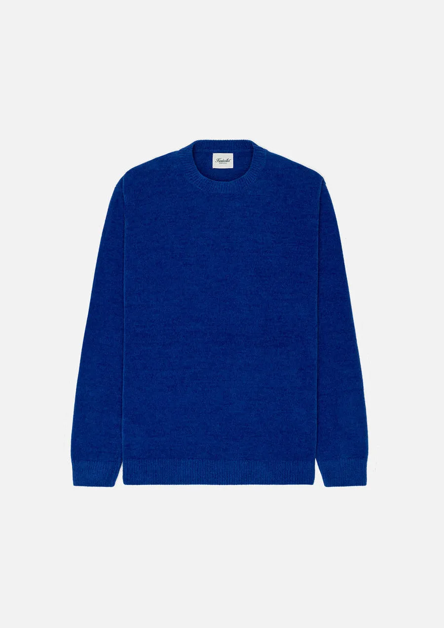 Textured Knit Crew (Blue)