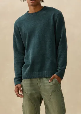 Textured Knit Crew (Spruce)