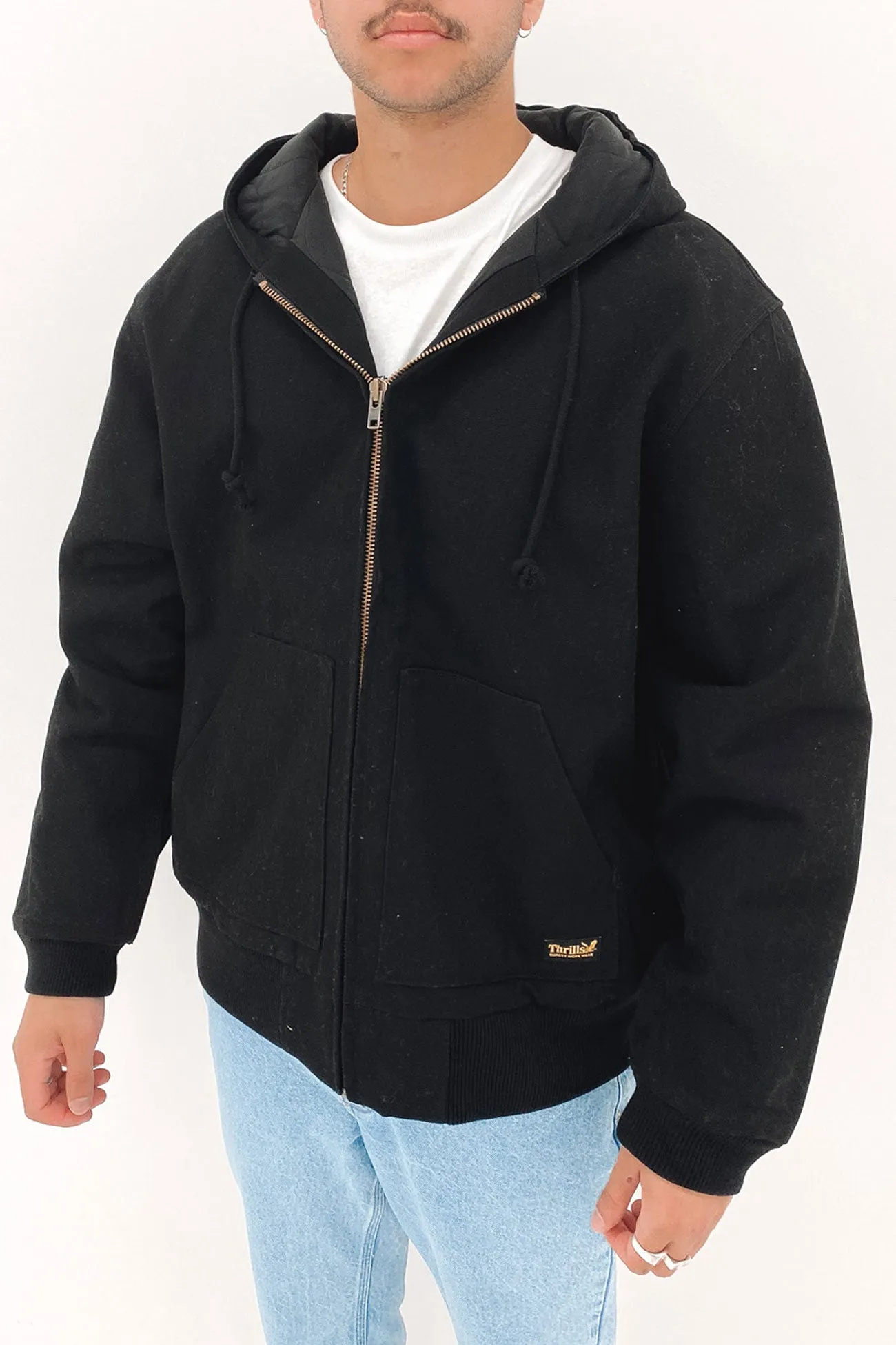 Thrills Union Hood Jacket Black