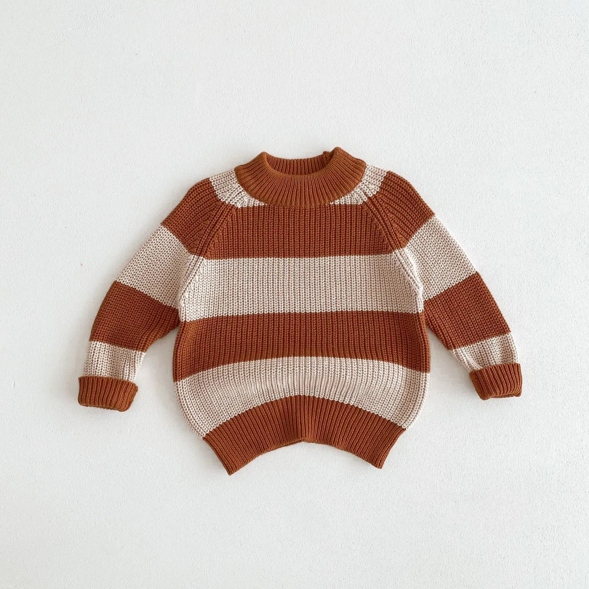 Toddler Baby Boy Girl Knit Sweater Color Block  Sweaters Kids Unisex