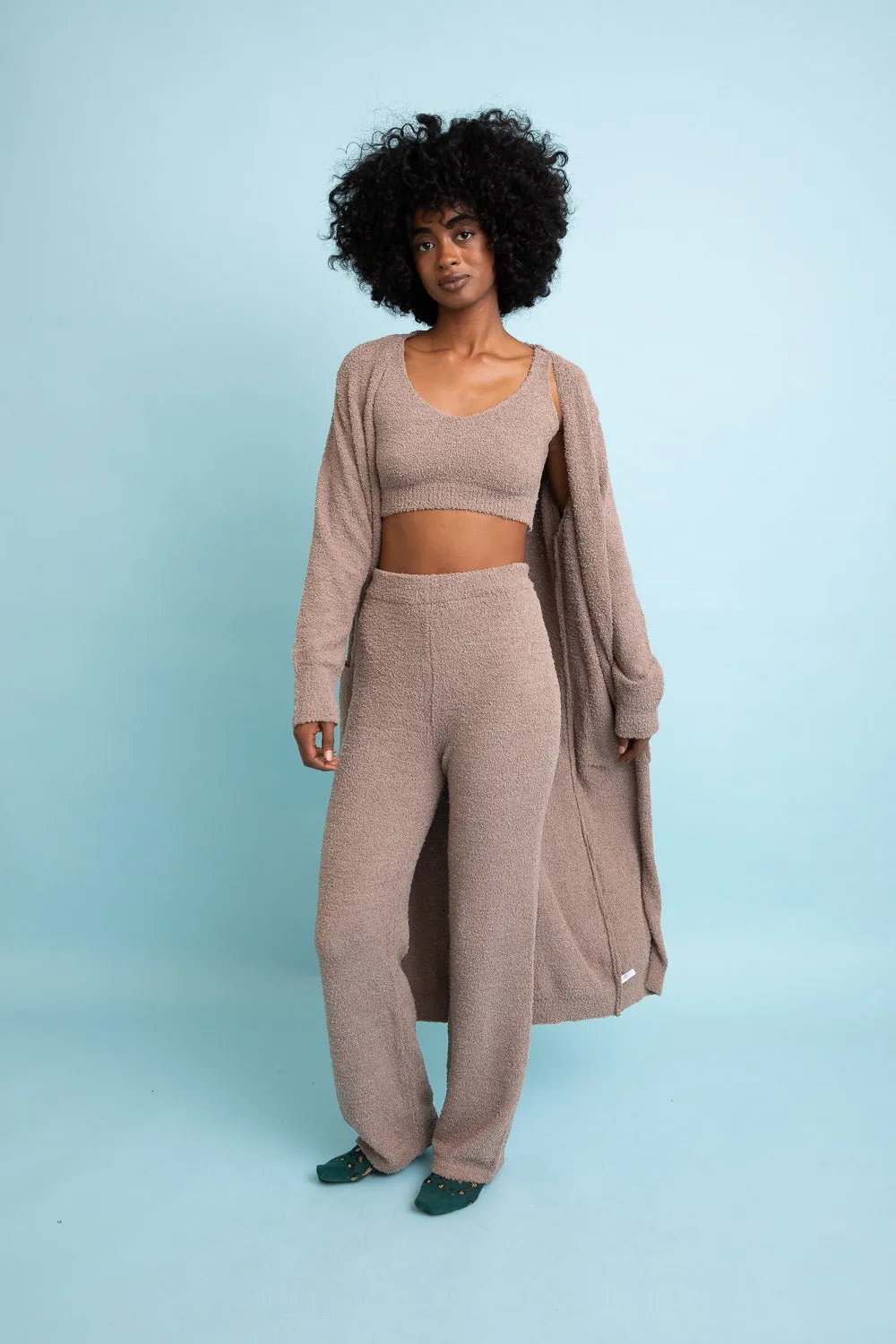 Ultra-soft Boucle Longline Cardigan