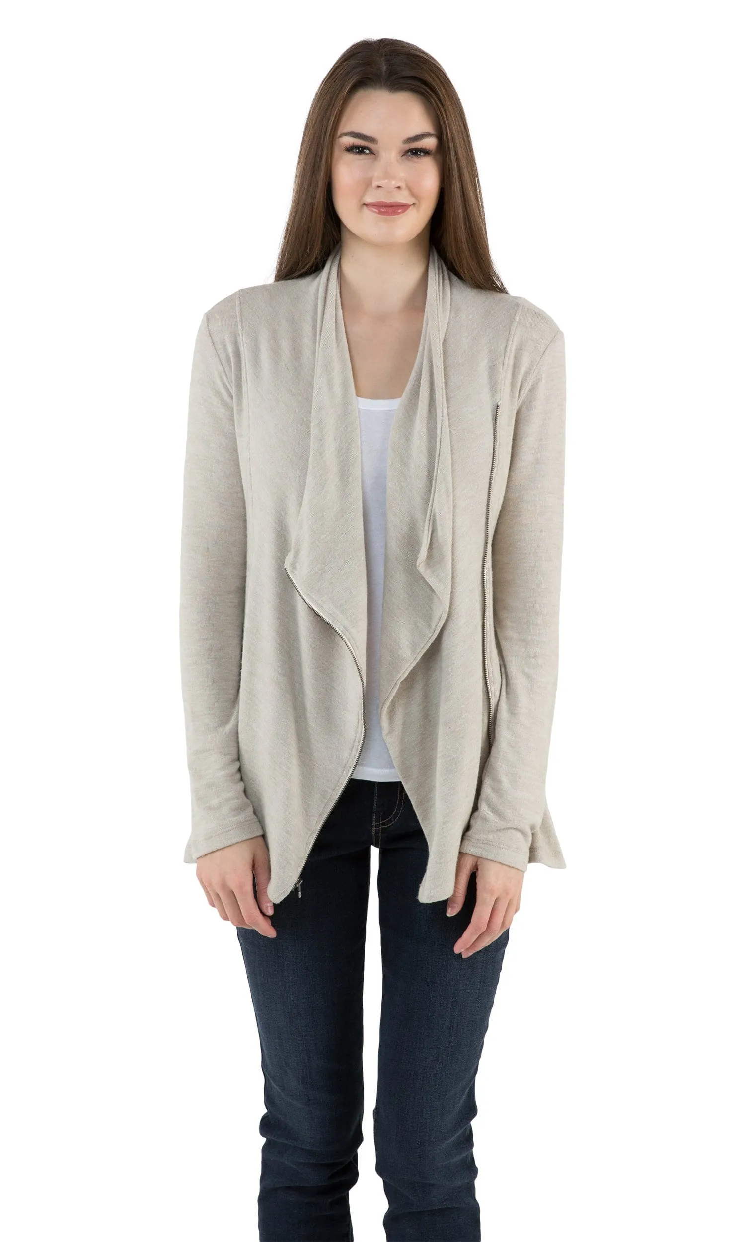 Velvet by Graham & Spencer Jesseray Cozy Jersey Zip-Up Cardigan