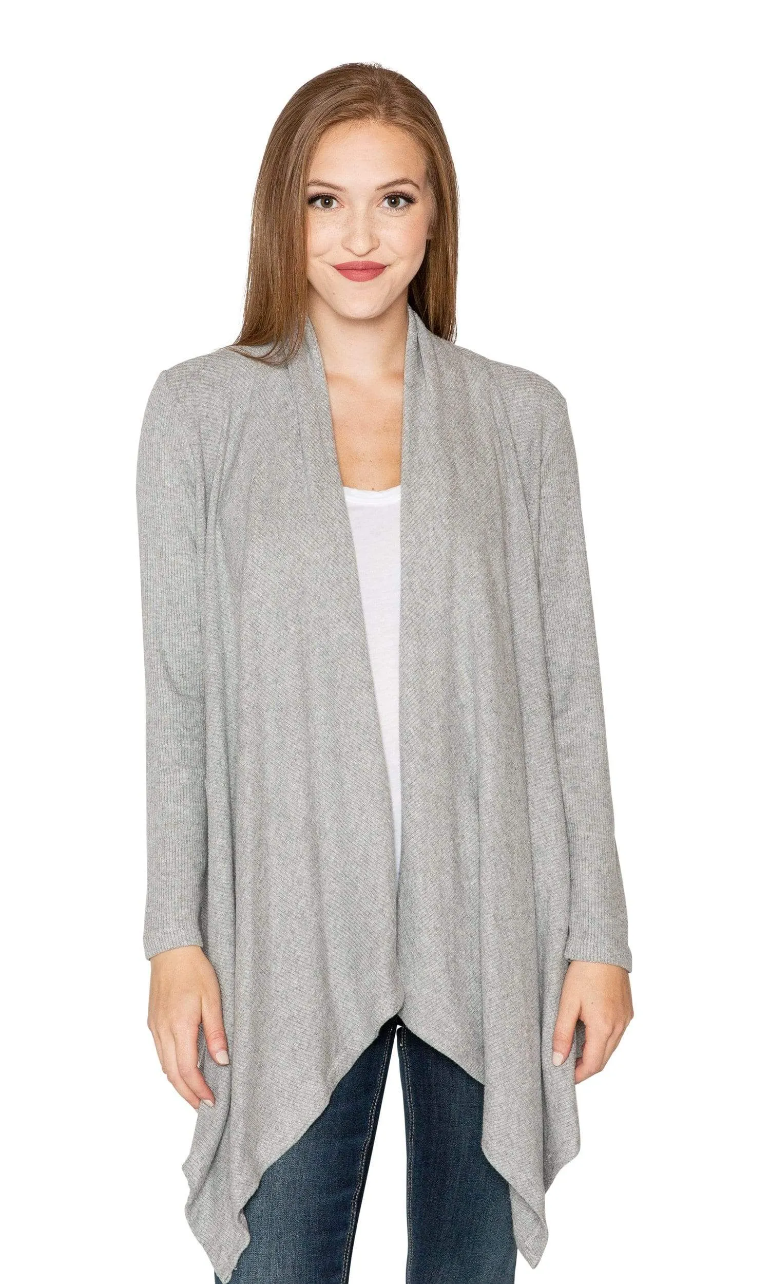 Velvet by Graham & Spencer Soraya Cozy Jersey Ribbed Cardigan