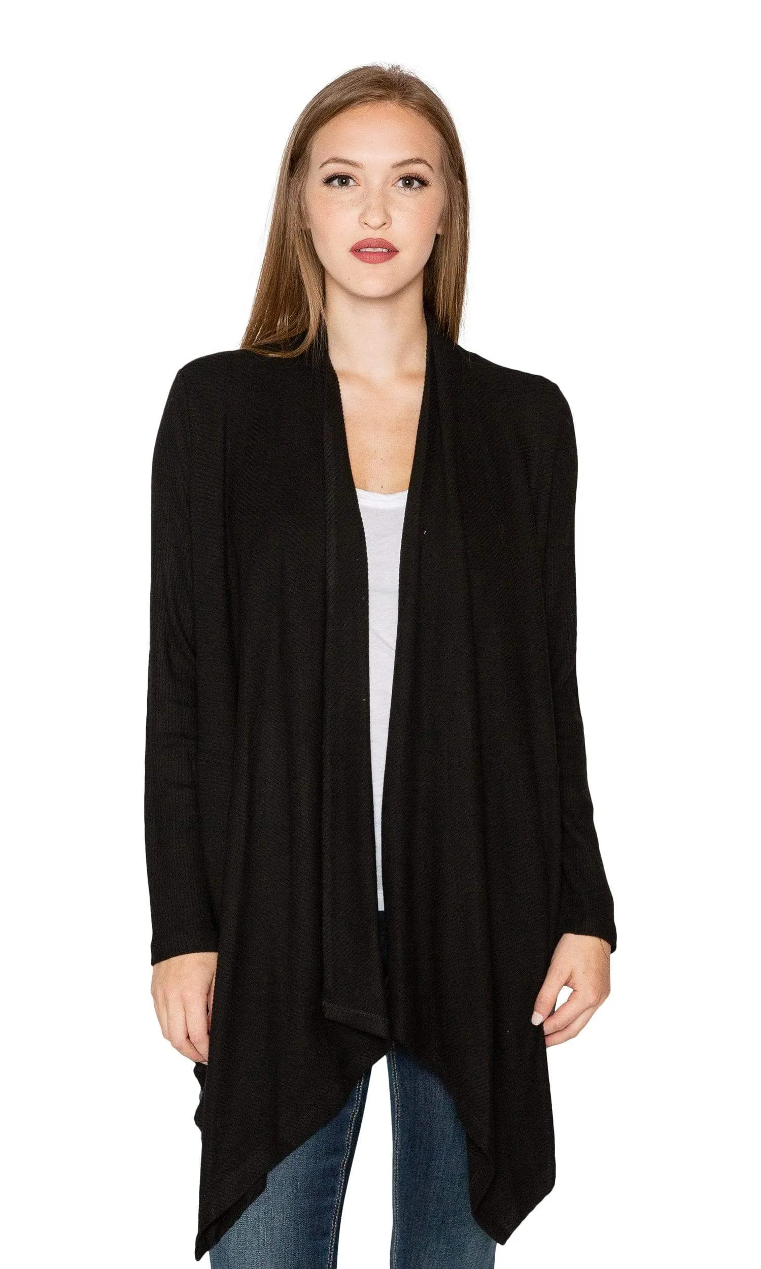 Velvet by Graham & Spencer Soraya Cozy Jersey Ribbed Cardigan