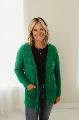 Waffle Open Cardigan