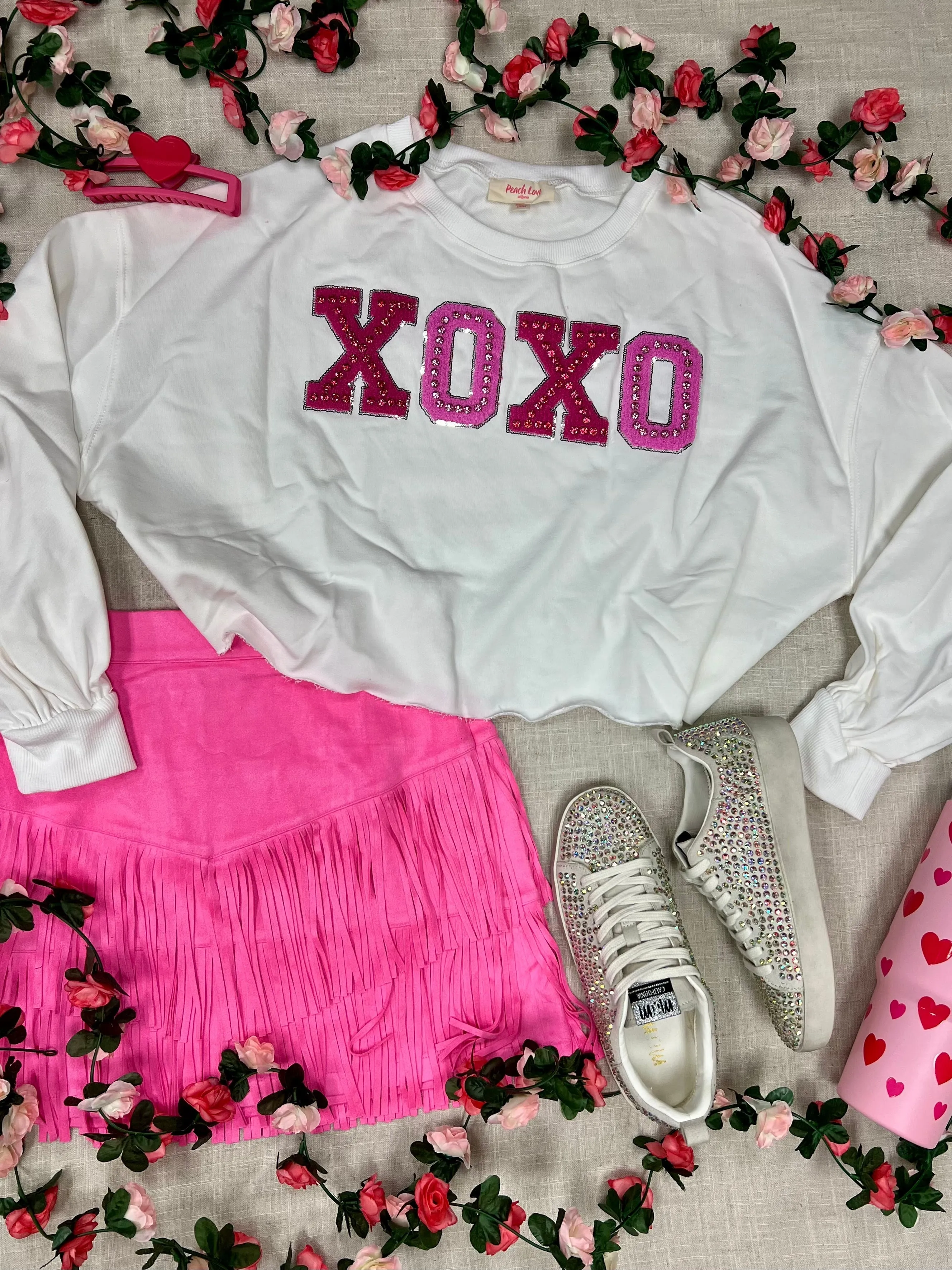 XOXO Cropped Sweater*